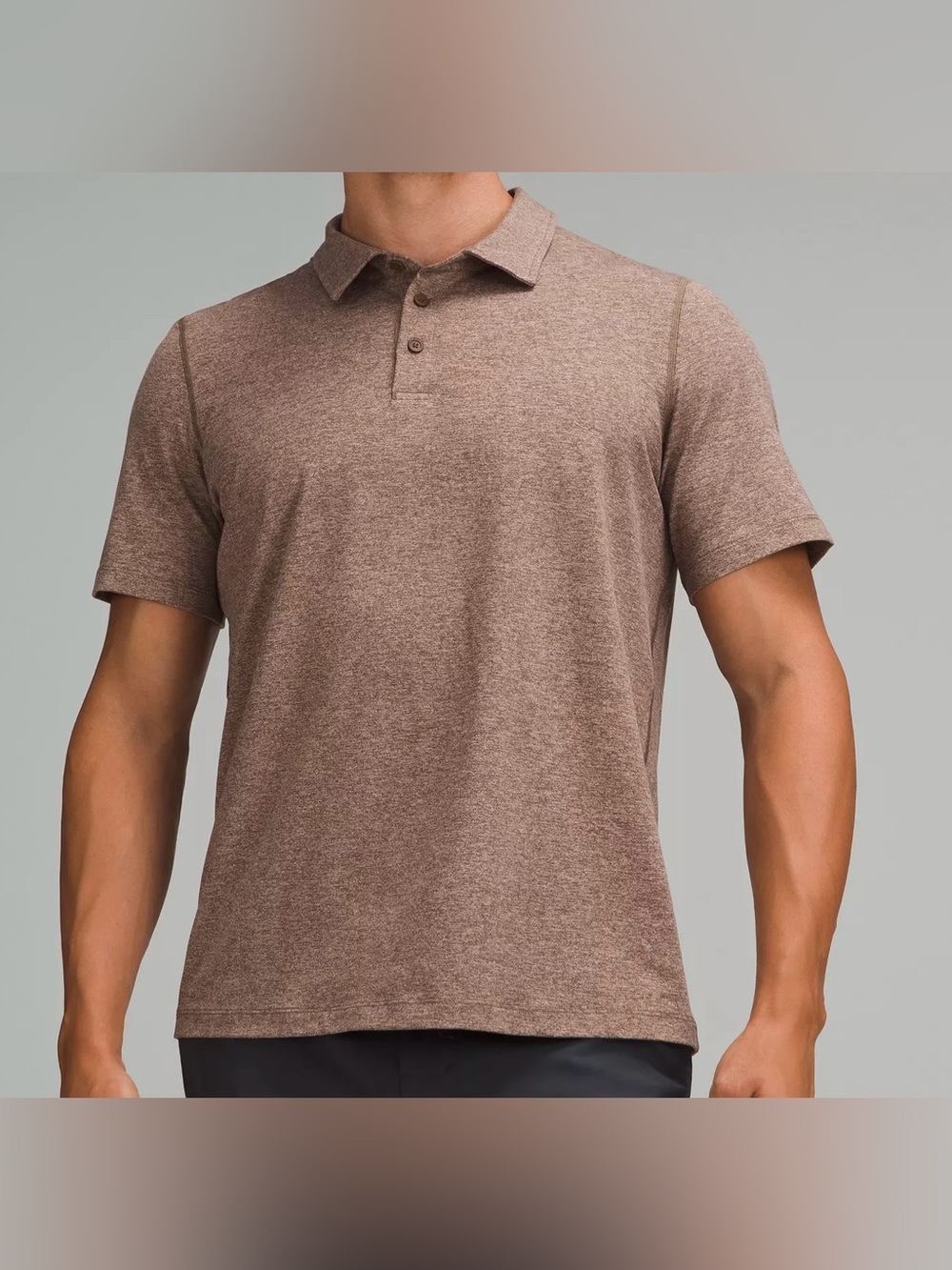 Lululemon Size M Evolution Short Sleeve Polo Shirt Heathered NWT LM3FMZS